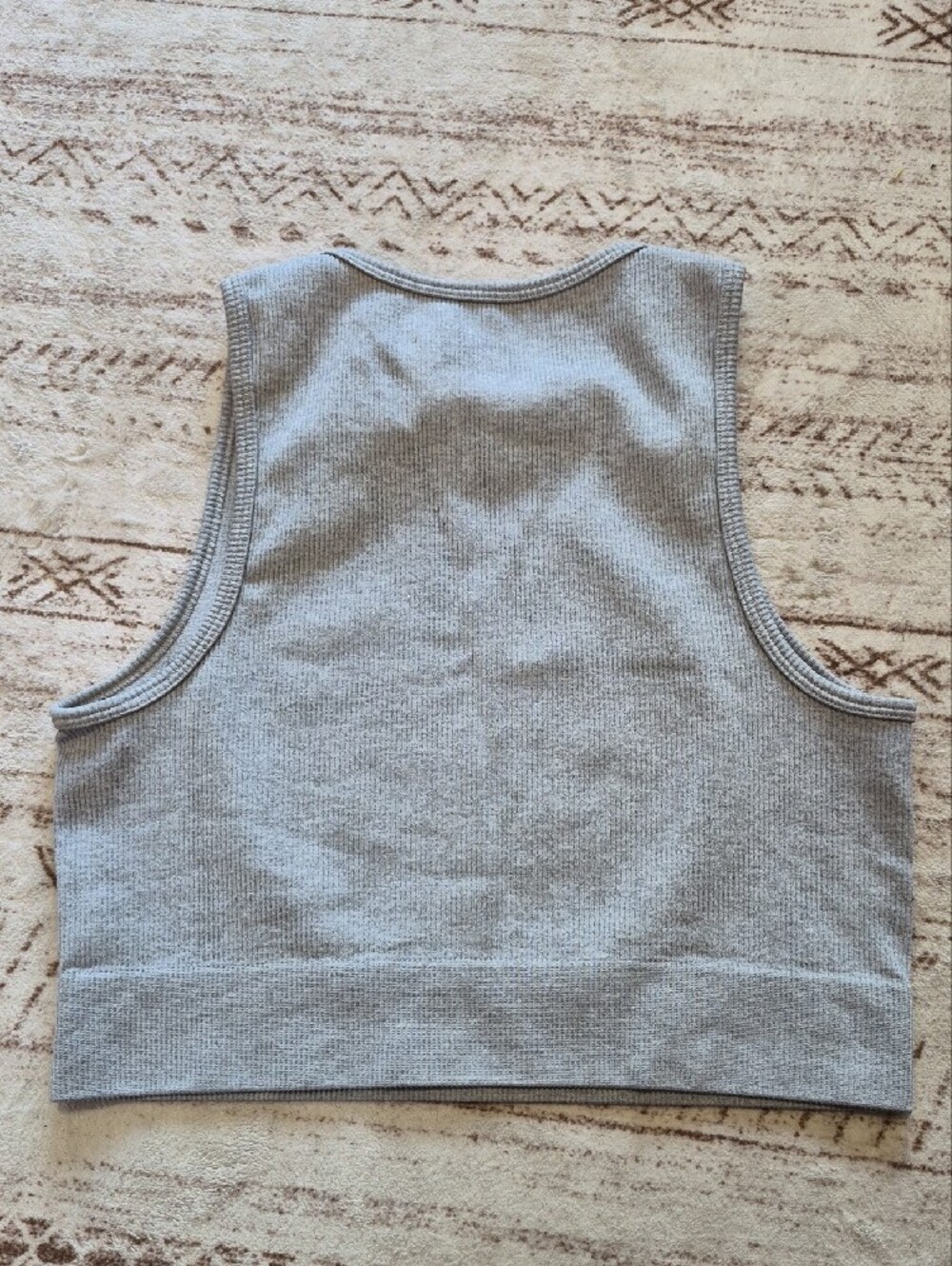 Source Unknown Ribbed Crop Tank — Light Gray - Picture 3 of 3